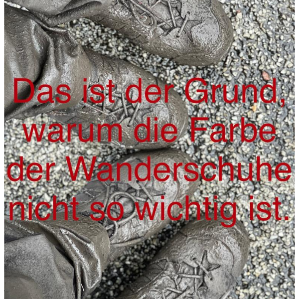 Die Farbe der Wanderschuhe