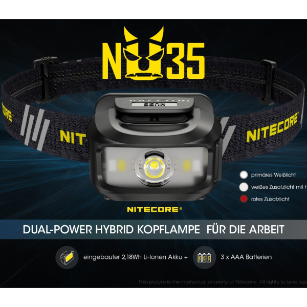  Nitecore NU35 - Dual Power